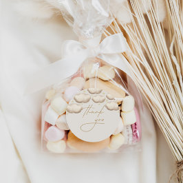 Pegatina Redonda Twinkle Twinkle Little Star Ivory Gracias