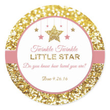 Twinkle Twinkle pegatinas pequeños estrellas rosas