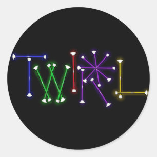 Pegatina Redonda Twirl