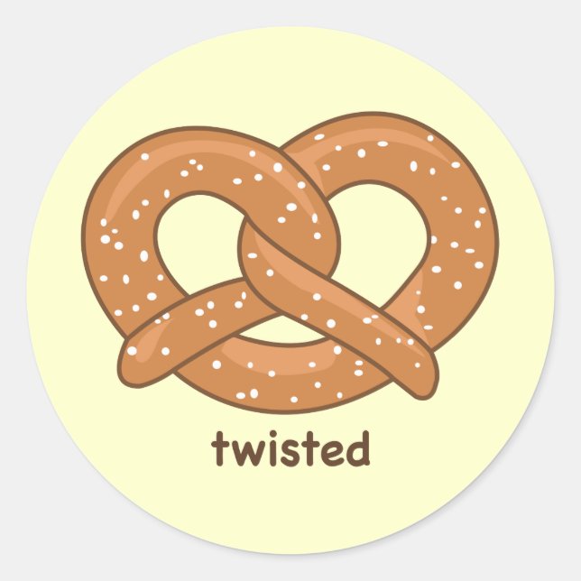 Pegatina Redonda Twisted (Anverso)