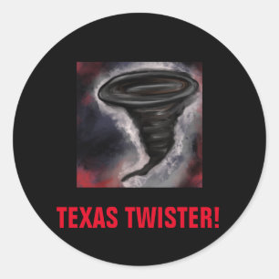 PEGATINA REDONDA TWISTER DE TEXAS