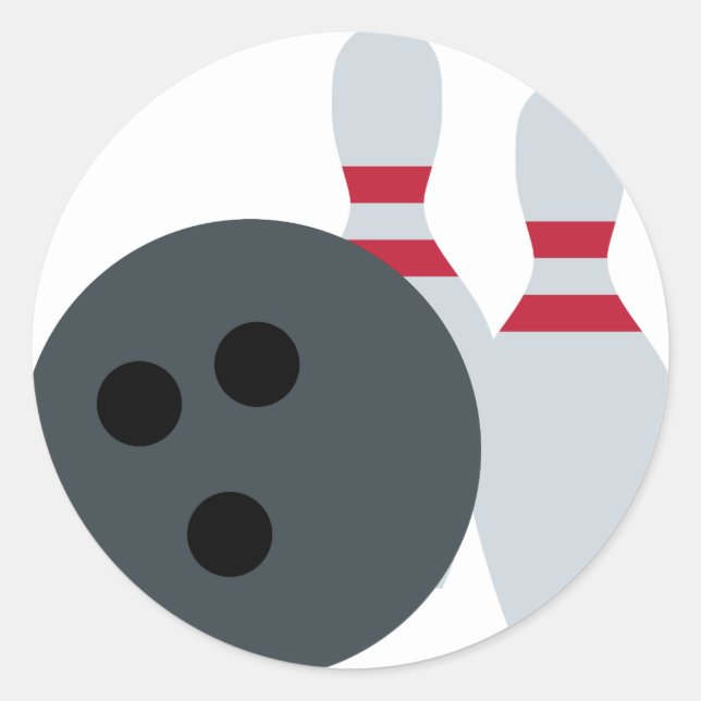 Pegatina Redonda Twitter Emoji - Bowling fans (Anverso)