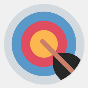 Pegatina Redonda Twitter Emoticon - target archery