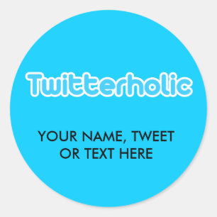 Pegatina Redonda Twitterholic