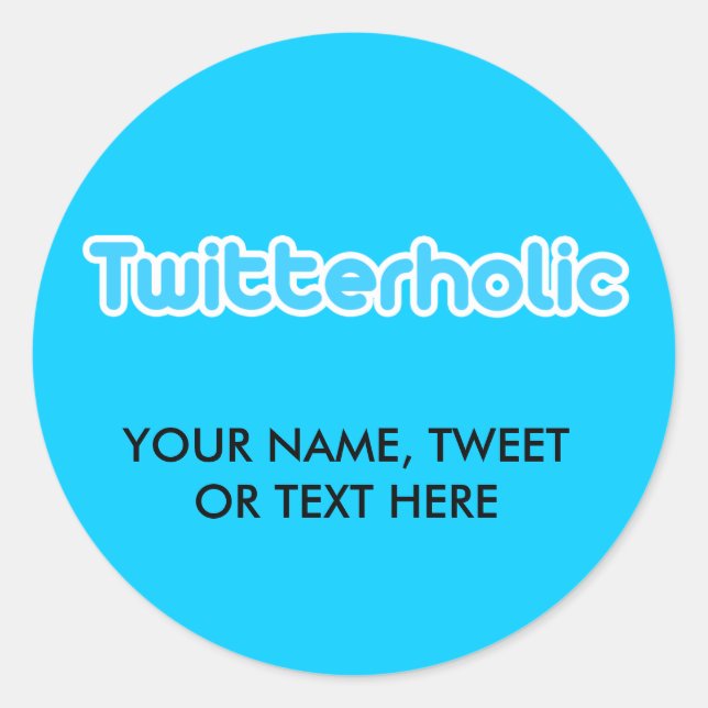 Pegatina Redonda Twitterhólico (Anverso)