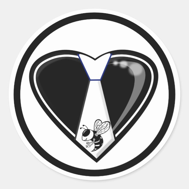 PEGATINA REDONDA TYBEE LOVE (Anverso)