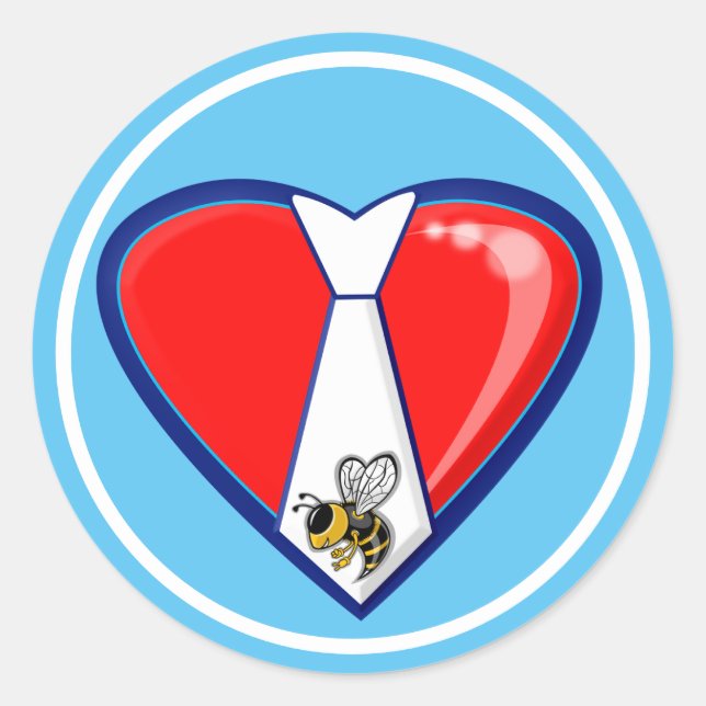 PEGATINA REDONDA TYBEE LOVE (Anverso)