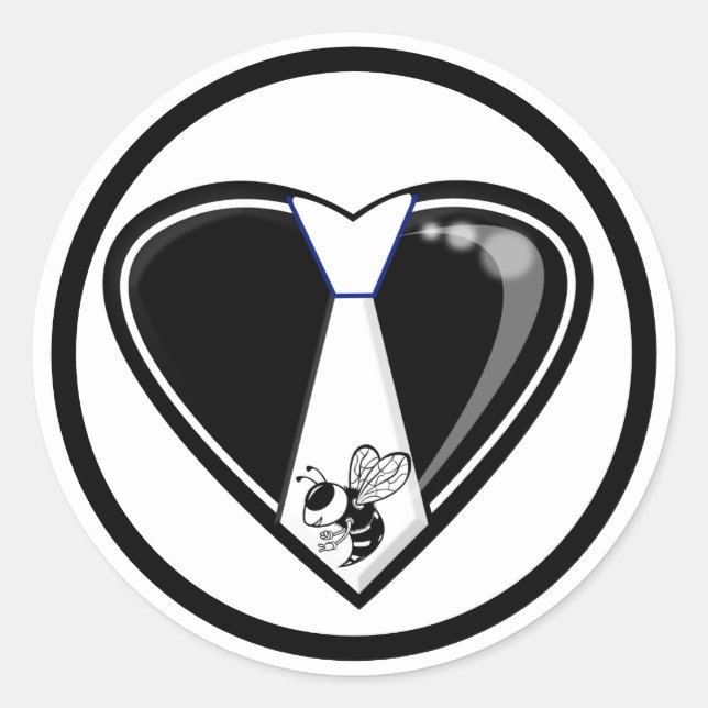 PEGATINA REDONDA TYBEE LOVE (Anverso)