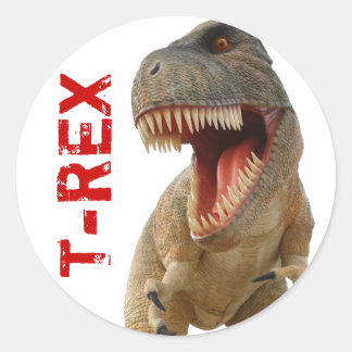 Pegatina Redonda Tyrannosaurus Rex