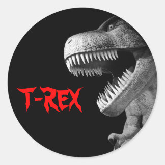 Pegatina Redonda Tyrannosaurus Rex