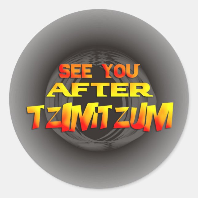 Pegatina Redonda Tzimtzum (Anverso)