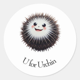 Pegatina Redonda U por Urchin