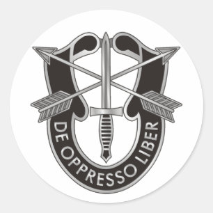 Pegatina Redonda U.S. Escudo de las fuerzas especiales