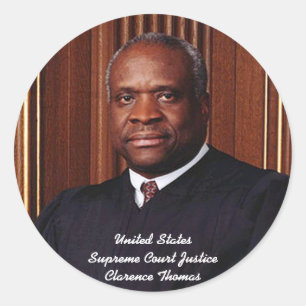 Pegatina Redonda U.S. Juez del Tribunal Supremo Clarence Thomas