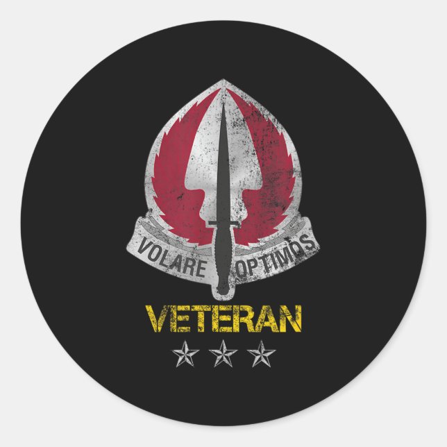 Pegatina Redonda U.s Special Operations Aviation Command Veteran Ve (Anverso)
