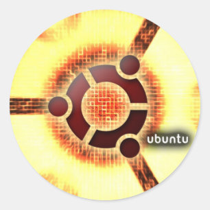 Pegatina Redonda Ubuntu
