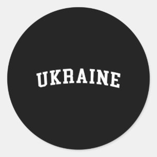 Pegatina Redonda Ucrania Bandera Ucraniana Zelensky Tryzub Em Milit