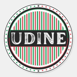 Pegatina Redonda Udine City Pride Emblem – Italian Identity