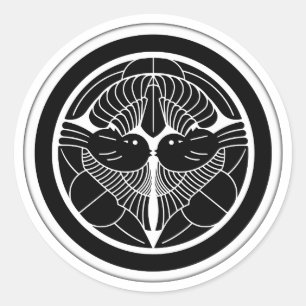 Pegatina Redonda Uesugi Clan Kamon