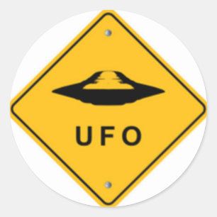 PEGATINA REDONDA UFO