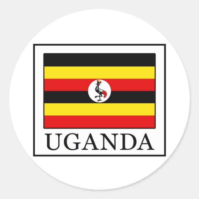 Pegatina Redonda Uganda (Anverso)