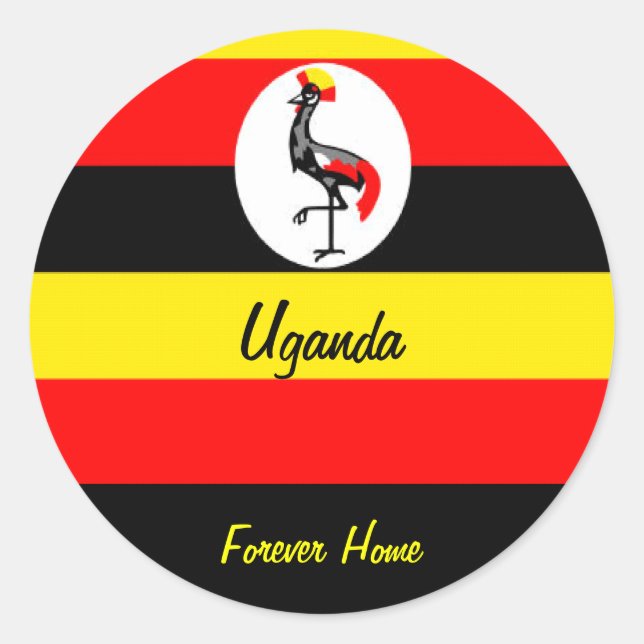 Pegatina Redonda Uganda (Anverso)