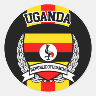Pegatina Redonda Uganda
