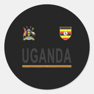 Pegatina Redonda Uganda Cheer Jersey 2017
