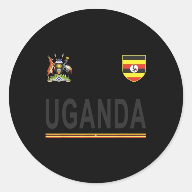 Pegatina Redonda Uganda Cheer Jersey 2017 (Anverso)