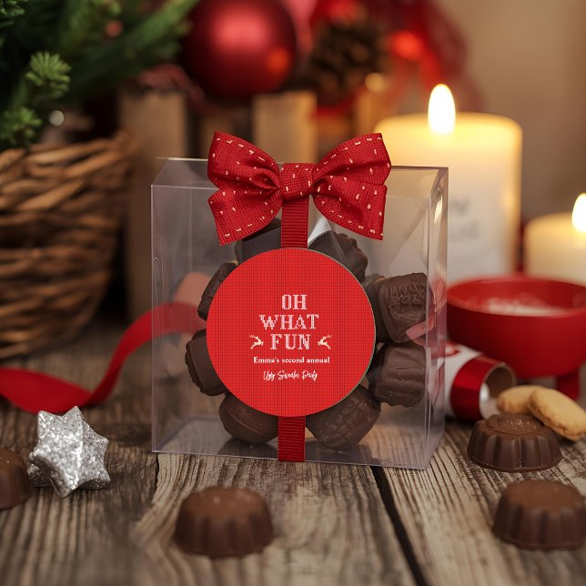 Pegatina Redonda Ugly Christmas Sweater Holiday Party  (Subido por el creador)