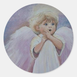PEGATINA REDONDA UH OH ANGEL