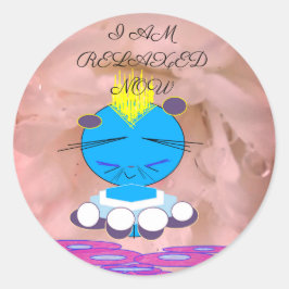 PEGATINA REDONDA UKAT, ESTOY RELAJADO AHORA