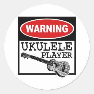 Pegatina Redonda Ukulele