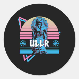 Pegatina Redonda Ullr Norse God Asgard Norse Mythology