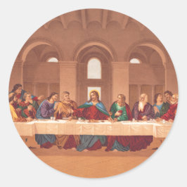 Pegatina Redonda Última Cena de Jesucristo