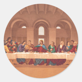 Pegatina Redonda Última Cena de Jesucristo