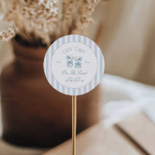 Pegatina Redonda Última Tostada En La Bachillerato De La Costa