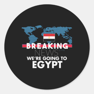Pegatina Redonda Últimas Noticias Nos Vamos a Egipto Viaje Familiar