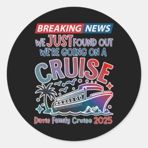 Pegatina Redonda Últimas noticias Nos vamos de crucero Sorpresa Cru