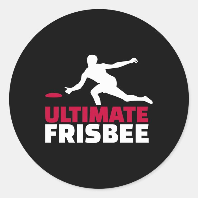 Pegatina Redonda Ultimate Frisbee (Anverso)