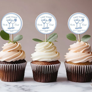 Pegatina Redonda Último brindis en el fin de semana de despedida de