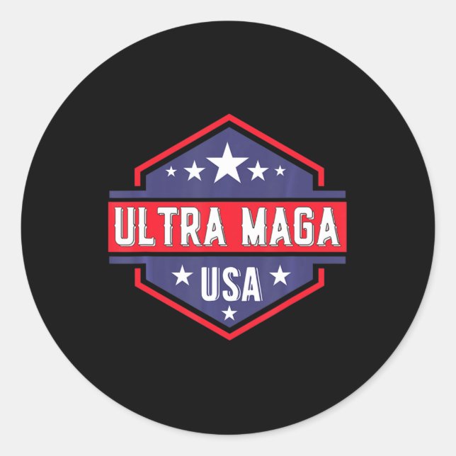 Pegatina Redonda Ultra MAGA 47 (Anverso)