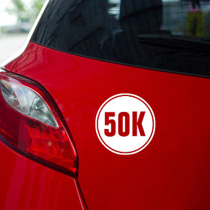Pegatina Redonda Ultra Maratón Abierto para Corredores de 50k