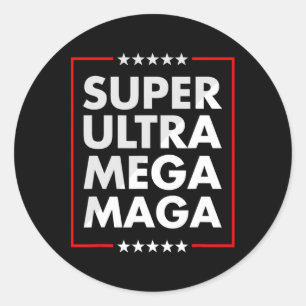 Pegatina Redonda Ultra Mega Maga Trump Republicano partidario del P