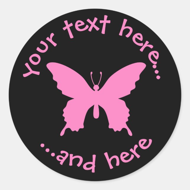 Pegatina Redonda Ulysses Butterfly (Anverso)