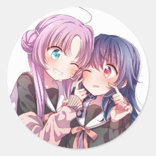 Pegatina Redonda Umika x Yuu   Telepath estándar  