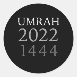 Pegatina Redonda Umrah 2022 Para Y Familia 1444H