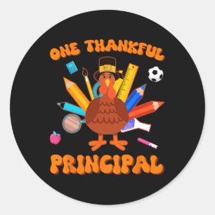 Pegatina Redonda Un agradecido administrador principal Turquía grac