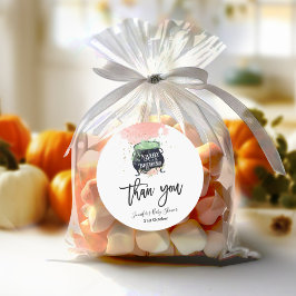 Pegatina Redonda un bebé está preparando la clase rosa Baby Shower 