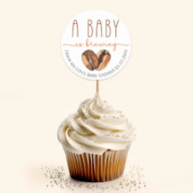 Un bebé prepara café Baby Shower